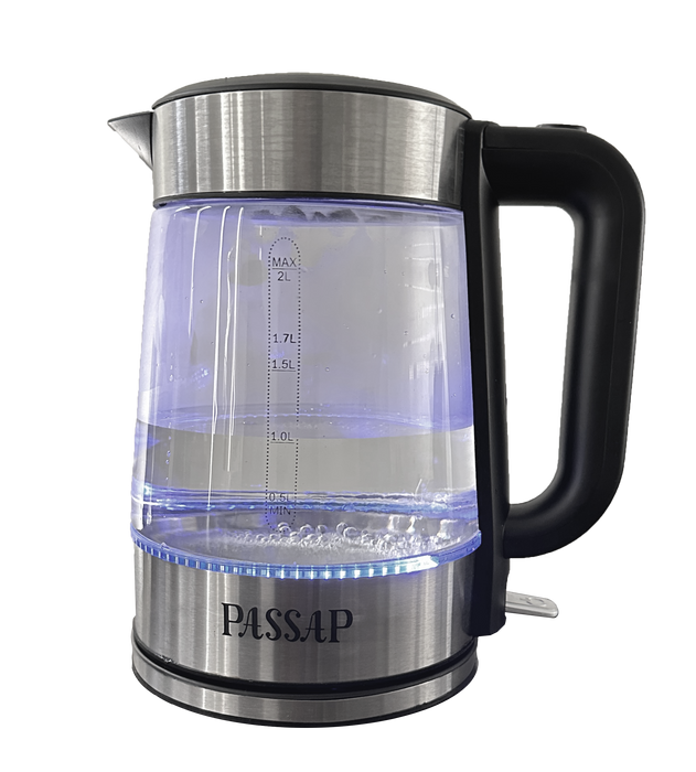 PASSAP  Glass Electric Kettle 2.0 Liters - Black