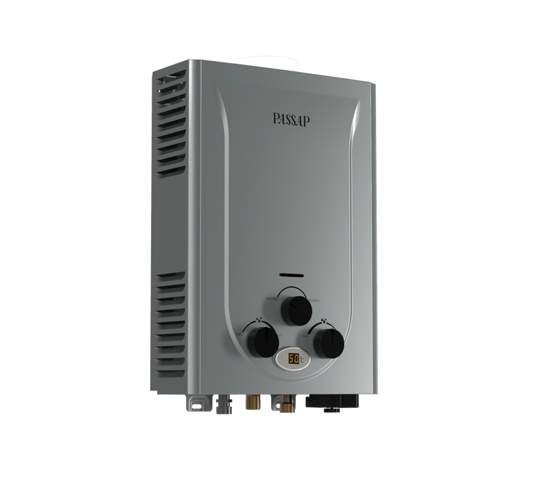 Gas Water Heater - 6L-Digital -3 Knob - Silver