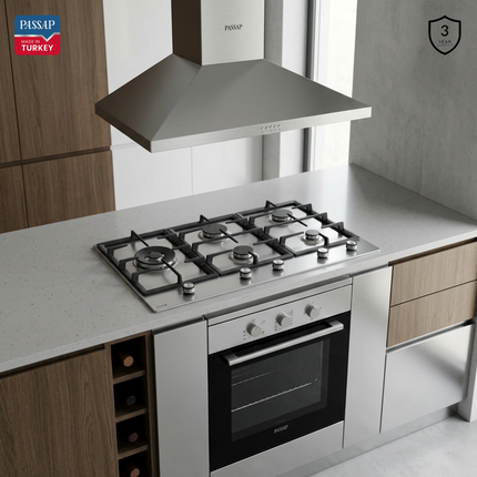 Built-In Gas Hob - 5 Burners - Stainless Steel - 90 cm