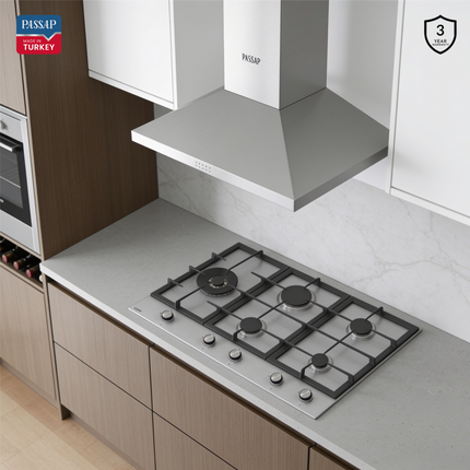 Built-In Gas Hob - 5 Burners - Stainless Steel - 90 cm