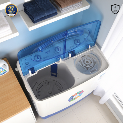 Half Automatic Washing Machine - 7 Kilo - White