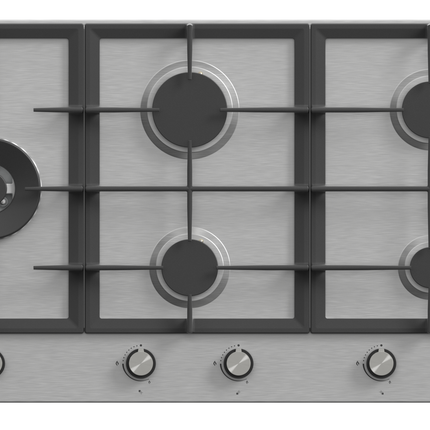 Built-In Gas Hob - 5 Burners - Stainless Steel - 90 cm