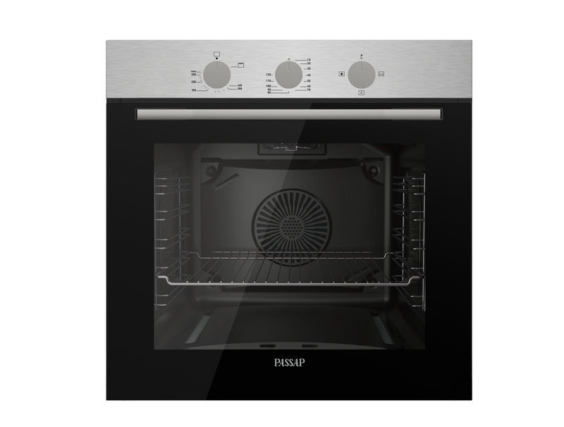 PASSAP Built in  Gas Oven  60 Cm , Inox - Silver 