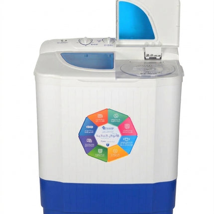 Half Automatic Washing Machine with Pump - 5 Kilo - Blue