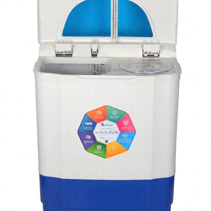 Half Automatic Washing Machine with Pump - 5 Kilo - Blue