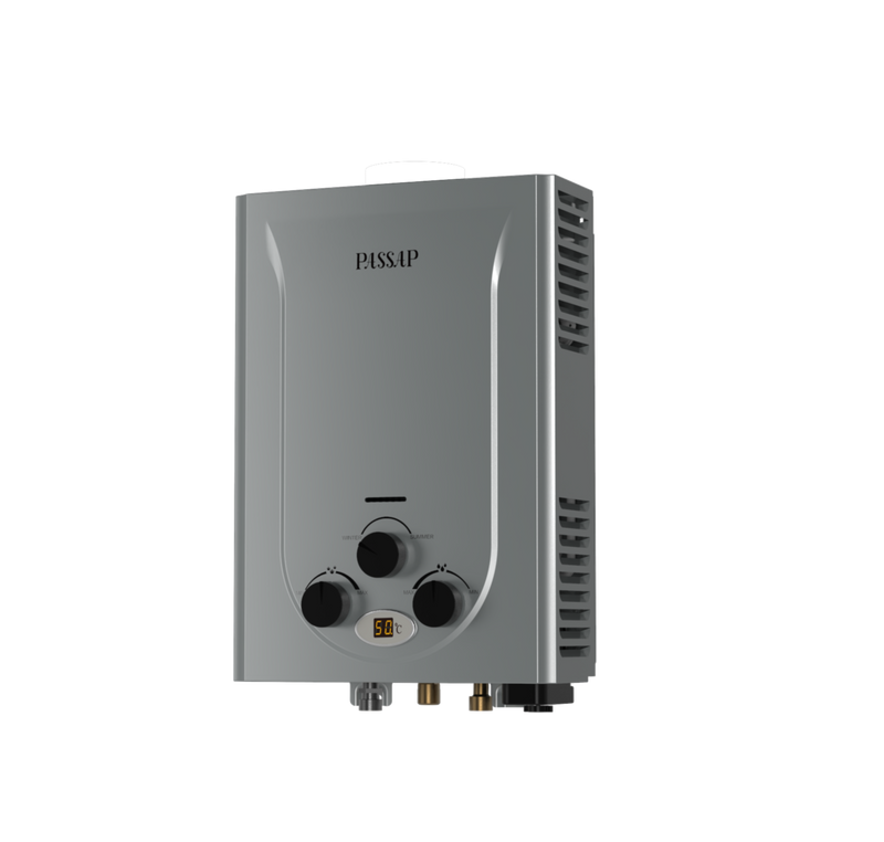 سخان مياه غاز - 6 لتر - ديجيتال -3مفتاح- فضى